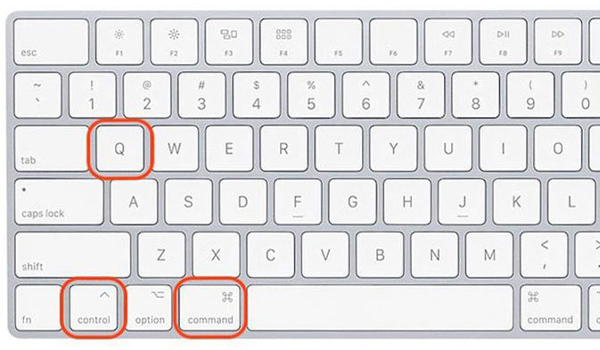 Sử dụng tổ hợp phím Control + Command + Q để khóa màn hình máy tính hệ điều hành macOS