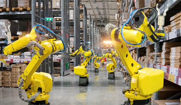 Robot tự động lấy hàng từ kệ & vận chuyển đến khu vực đóng gói