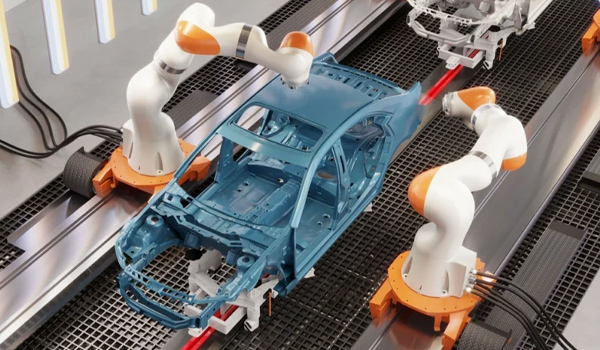 Robot sơn tĩnh điện được lập trình để thực hiện các thao tác phun sơn theo lộ trình chính xác