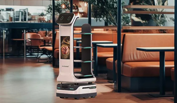 Robot giao món ăn được trang bị nhiều khay đựng