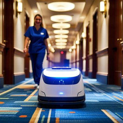 Robot lau dọn tự động dùng cho nhà hàng khách sạn