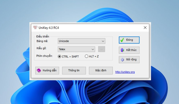 Kiểm tra, thiết lập đúng bảng mã trên Unikey