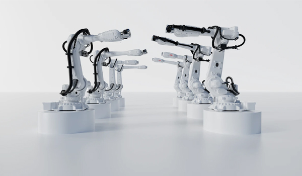 Robot 6 trục có cấu trúc giống tay người với 6 khớp linh hoạt