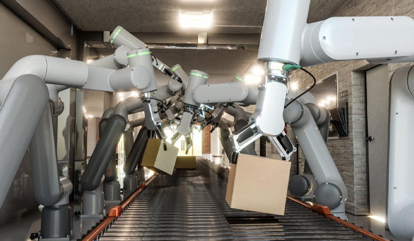 Cobot có thể tự động gắp sản phẩm từ băng chuyền, sắp xếp sản phẩm,...