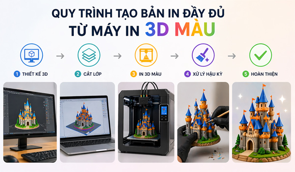 Làm thế nào để tạo ra bản in đầy đủ từ máy in 3D màu?