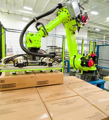 Robot palletizing