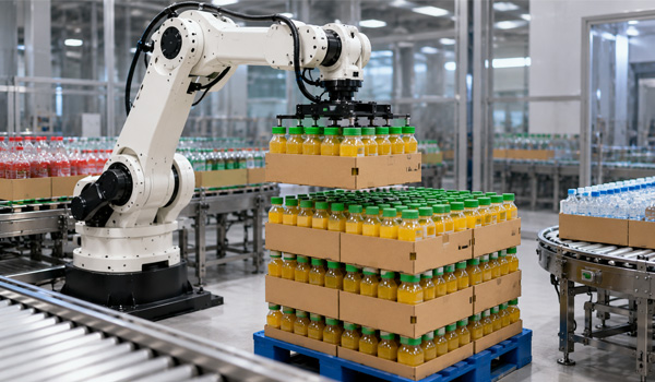 Ứng dụng robot bốc xếp hàng hóa trong ngành thực phẩm - đồ uống