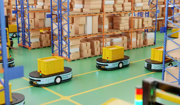 Robot kéo hàng giúp tối ưu tốc độ vận chuyển hàng hóa trong nhà máy