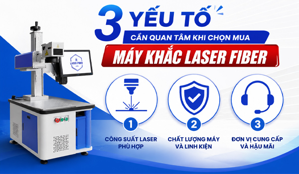 3 yếu tố cần quan tâm khi chọn mua máy khắc laser Fiber