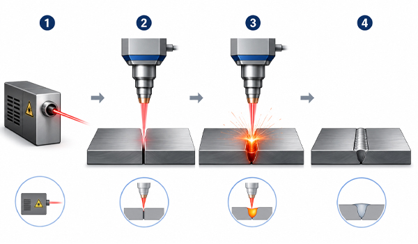 Nguyên lý hoạt động của máy hàn laser