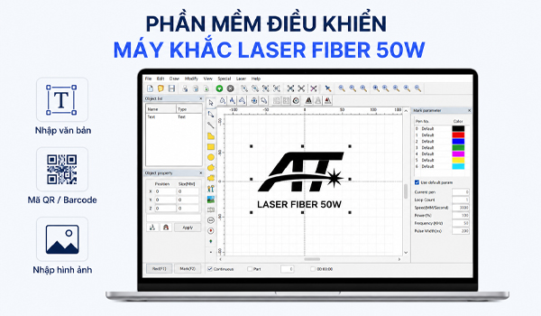 Máy khắc laser Fiber 50W nên được trang bị phần mềm thân thiện, dễ sử dụng
