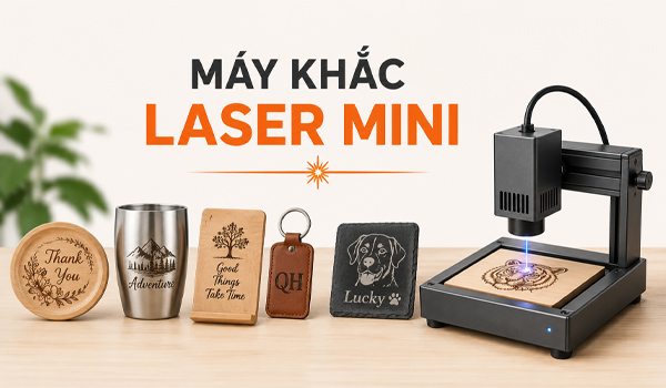 Máy khắc laser mini giá rẻ sử dụng tia laser công suất thấp để tạo dấu vĩnh viễn trên bề mặt vật liệu