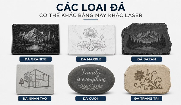 Các loại đá có thể khắc bằng máy khắc laser