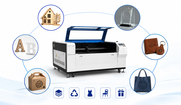 Máy cắt laser CO2 được sử dụng phổ biến trong ngành quảng cáo, nội thất & chế tác vật liệu phi kim