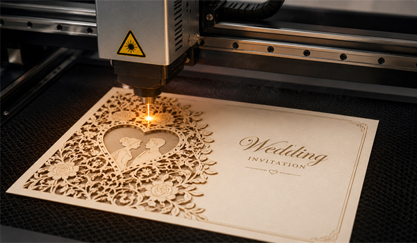 10 mẫu thiệp cưới 3D ấn tượng được tạo ra từ máy khắc laser