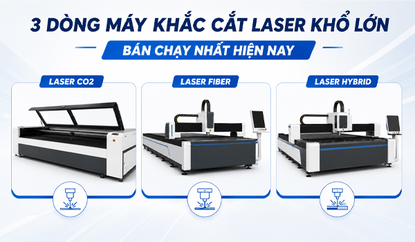 3 dòng máy khắc cắt laser khổ lớn bán chạy nhất hiện nay