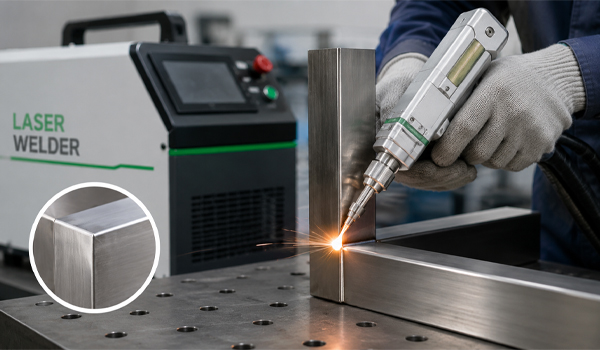 Máy hàn laser sử dụng chùm tia laser năng lượng cao để nung chảy vật liệu tại vị trí cần hàn