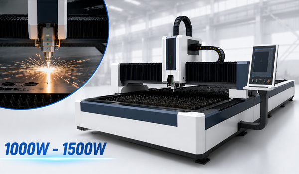 Máy cắt laser kim loại 1000W - 1500W phù hợp với xưởng gia công quy mô nhỏ