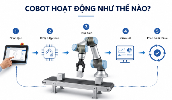 Quy trình hoạt động của cobot