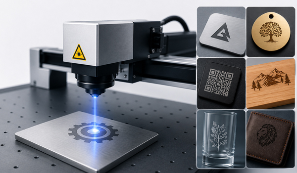 Máy khắc laser công nghiệp có thể khắc chính xác, sắc nét trên nhiều loại vật liệu