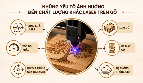 Những yếu tố ảnh hưởng đến chất lượng khắc laser trên gỗ