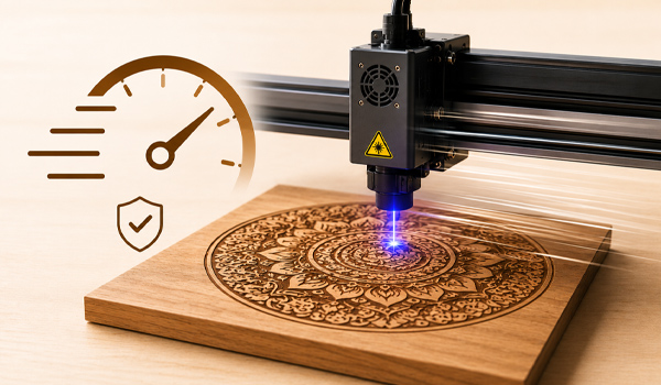 Máy khắc laser gỗ có khả năng hoạt động liên tục với tốc độ cao