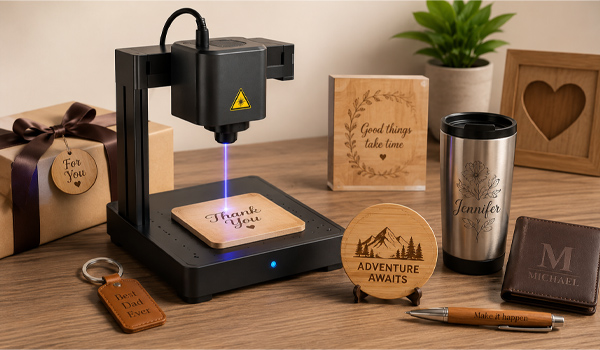 Máy khắc laser mini đáp ứng xu hướng quà tặng cá nhân hoá