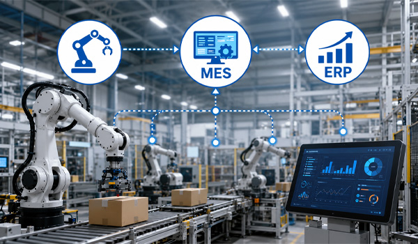 Robot, hệ thống MES & ERP trong nhà máy