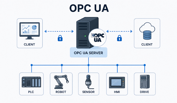 OPC UA hỗ trợ mô hình Client/Server & có khả năng tổ chức dữ liệu theo cấu trúc rõ ràng