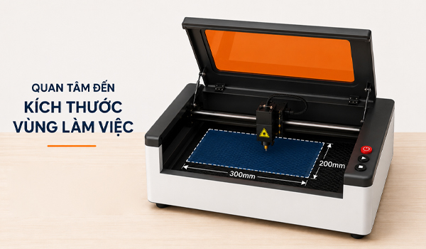 Quan tâm đến kích thước vùng làm việc
