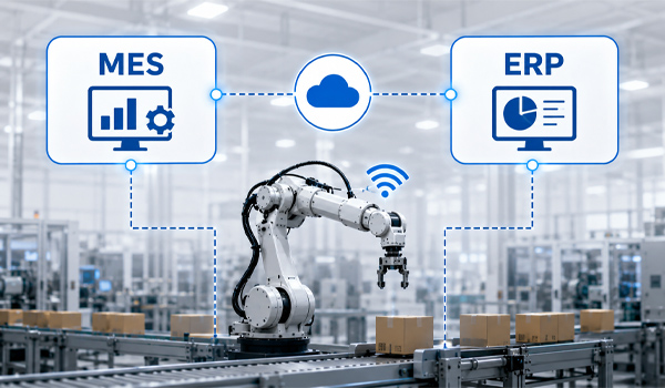 Robot kết nối phần mềm MES và ERP