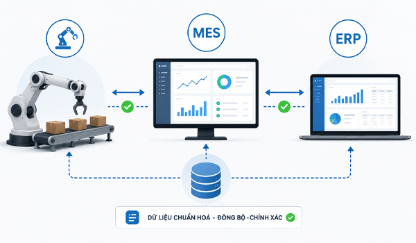 Dữ liệu giữa robot, MES & ERP phải có cấu trúc thống nhất