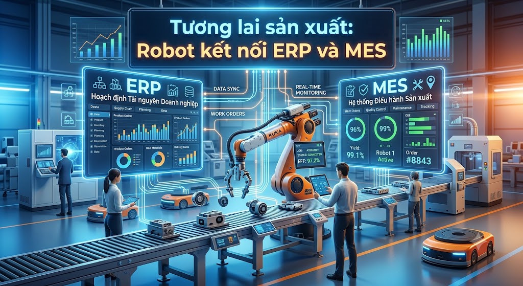 Robot kết nối ERP và MES