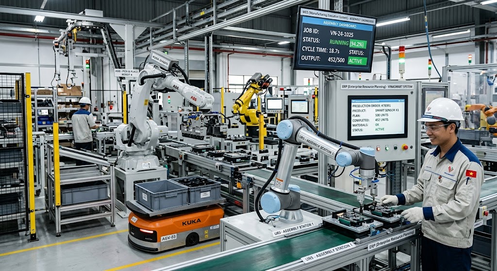 6 Ứng dụng robot kết nối ERP, MES trong sản xuất