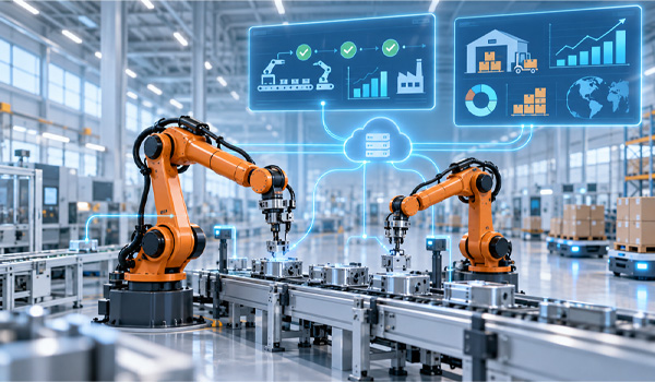 Robot công nghiệp, phần mềm MES & ERP trong nhà máy