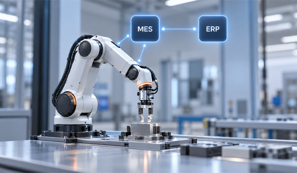 Hệ thống robot kết nối MES, ERP