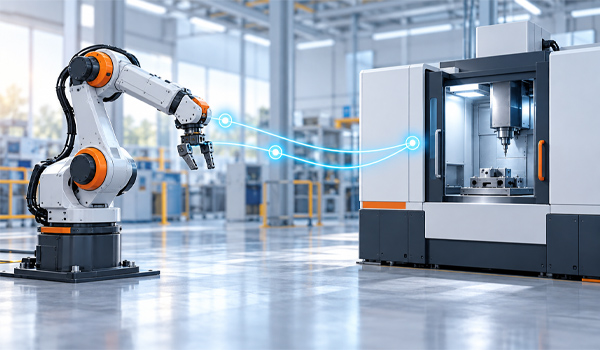 Kết nối robot, thiết bị sản xuất trong nhà máy