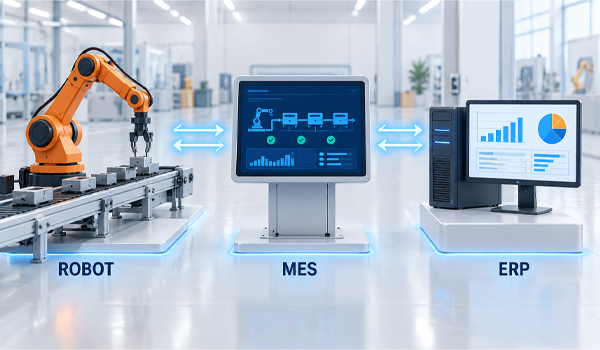 Mô hình kết nối Robot - MES - ERP