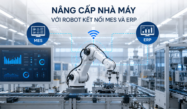 Nâng cấp nhà máy với robot kết nối MES và ERP