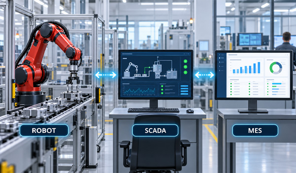 Kết nối robot với MES thông qua SCADA