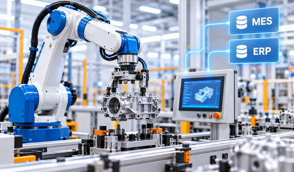 Ứng dụng thực tế của mô hình Robot công nghiệp kết nối MES, ERP