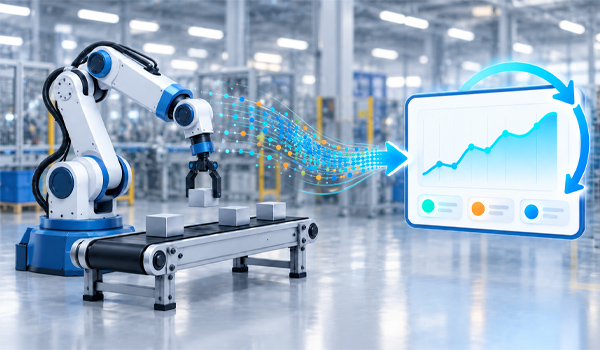 Dữ liệu từ robot được cập nhật liên tục