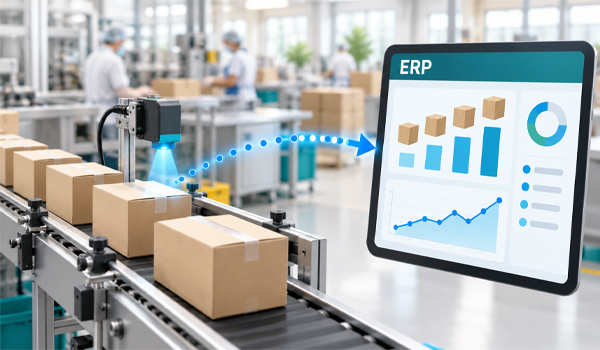 ERP nhận dữ liệu sản xuất thực tế từ dây chuyền