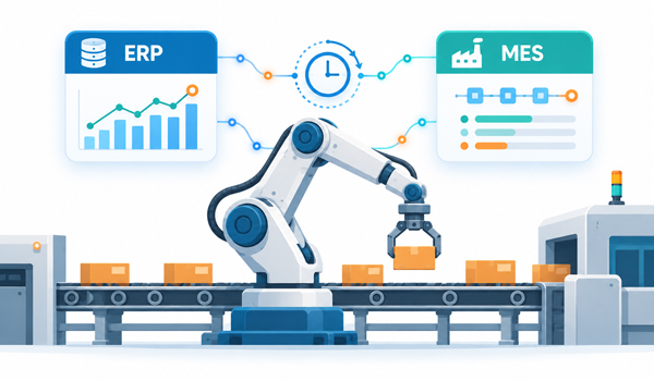 Robot kết nối ERP và MES giúp quản lý sản xuất theo thời gian thực