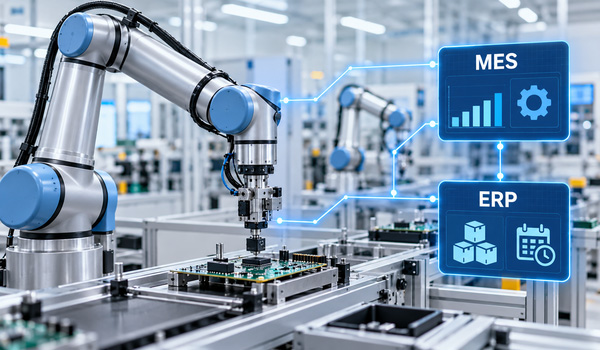 Hệ thống MES, ERP & robot công nghiệp