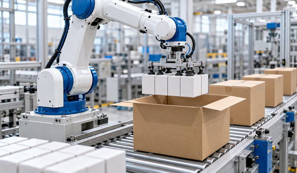 Robot thực hiện các thao tác đóng gói, phân loại/sắp xếp sản phẩm