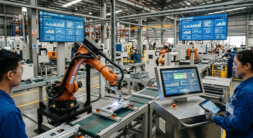 Tổng quan giải pháp robot kết nối ERP và MES