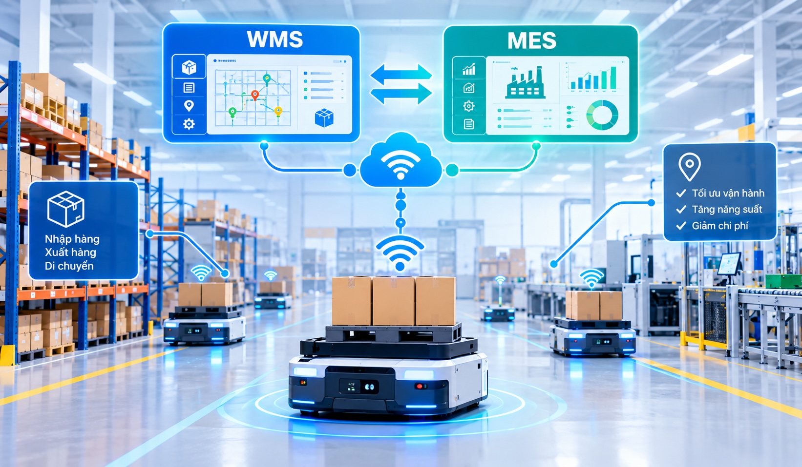 8 Xu hướng robot kết nối MES ERP trong nhà máy thông minh